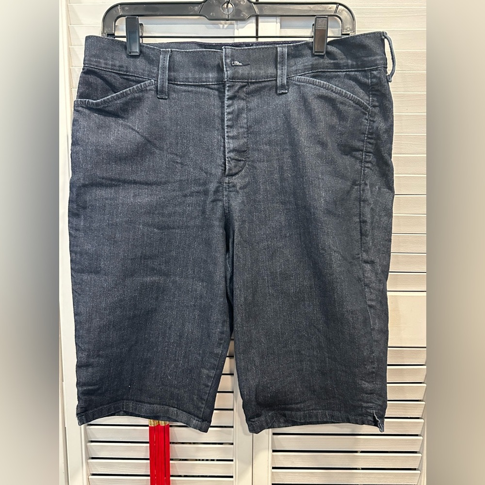 NYDJ blue jeans, five pocket shorts, size 12
